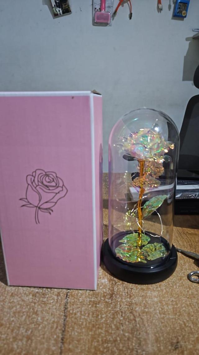 🌹 Rose Light Up Flower – Romantic LED Glass Dome Gift